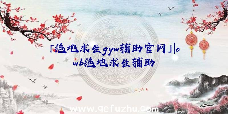 「绝地求生gyw辅助官网」|owb绝地求生辅助